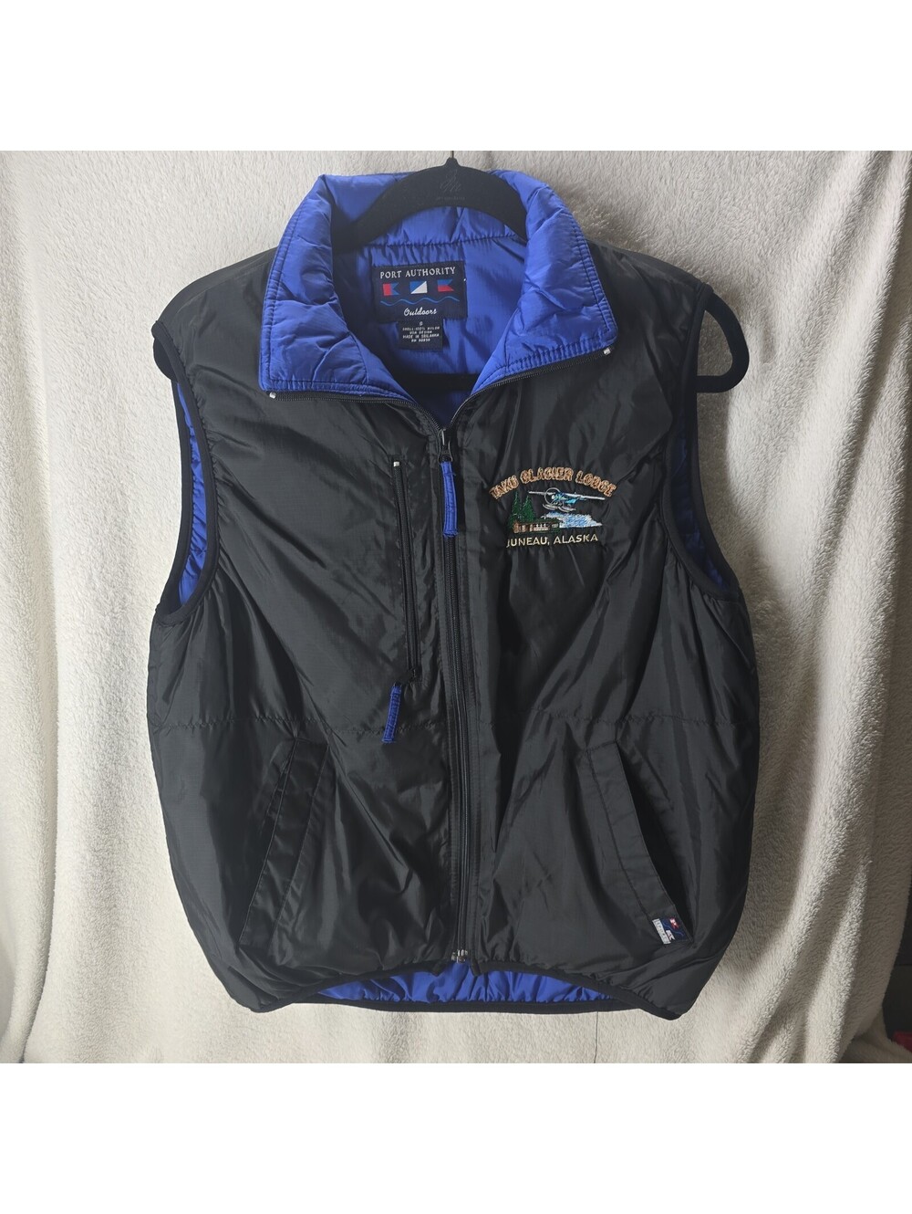 Port Authority Taku Glacier Lodge Juneau Alaska Full Zipper Puffer Vest Small